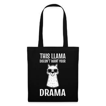 This Llama Doesn't Want Your Drama Viehzüchter - Stoffbeutel - Schwarz - Vorne