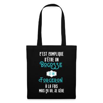 C'est compliqué d'être Bogosse et Forgeron - Sac en tissu - noir - Devant