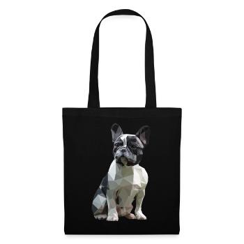 French Bulldog Low Poly Design - Tote Bag - black - Front