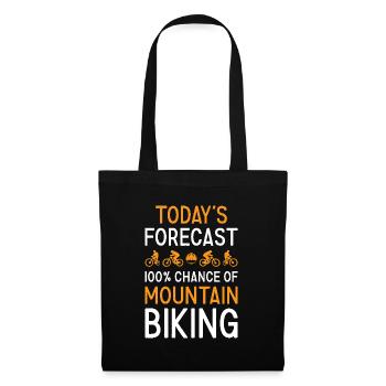 Biker Today's Forecast Mountain Biking - Stoffbeutel - Schwarz - Vorne