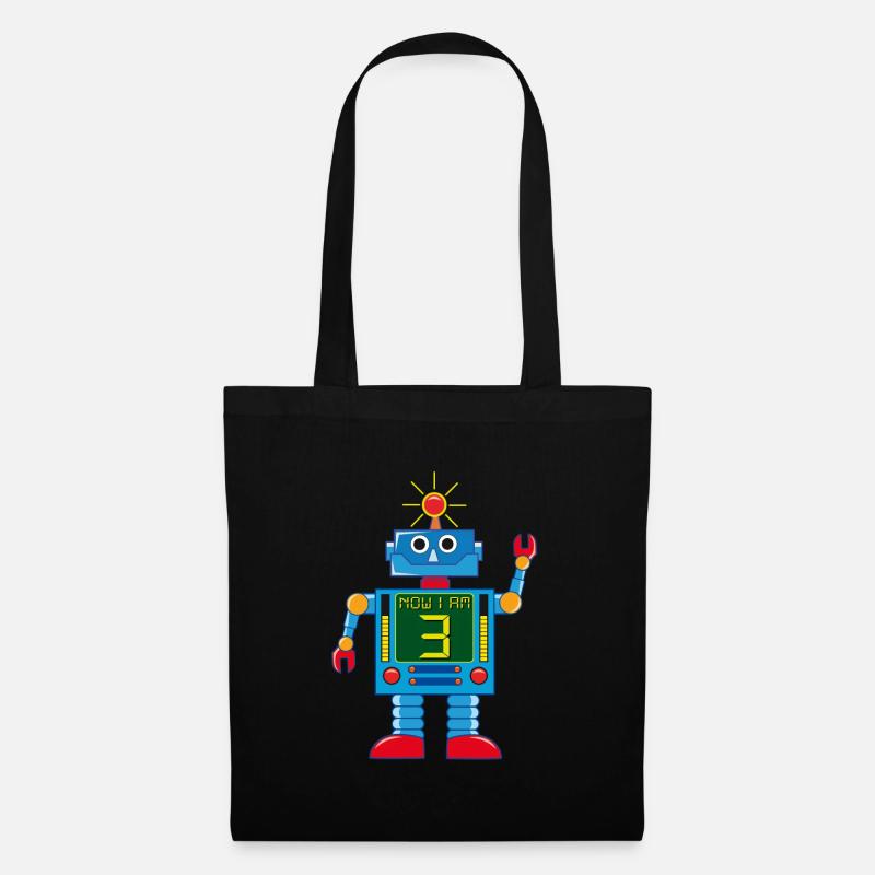 Roboter ich bin 3 - Stoffbeutel - Schwarz