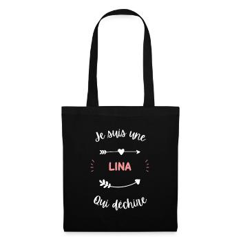 Je suis une Lina qui déchire - Sac en tissu - noir - Devant