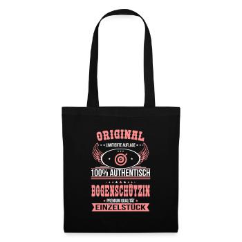 Bogenschützin Original 100% Authentisch - Stoffbeutel - Schwarz - Vorne