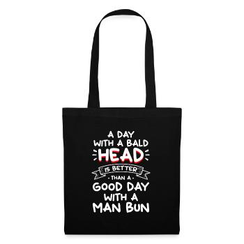 Coiffure Barbe chauve - Sac en tissu - noir - Devant