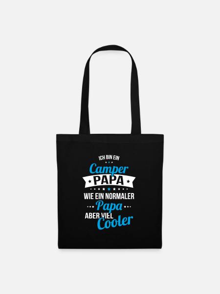 Camper Papa wie ein normaler Papa aber viel cooler - Stoffbeutel - Schwarz