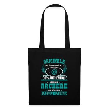 Authentique et véritable archère - Originale - Sac en tissu - noir - Devant