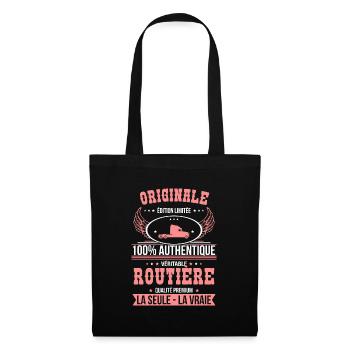 Authentique et véritable routière - Originale - Sac en tissu - noir - Devant