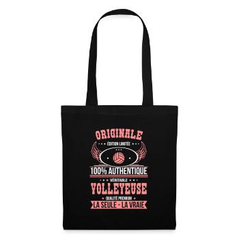 Authentique et véritable volleyeuse - Originale - Sac en tissu - noir - Devant