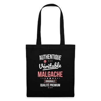 Authentique et véritable Malgache - Originale - Sac en tissu - noir - Devant