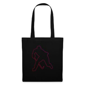 Joueuse de hockey sur glace féminin Jeux de hockey sur glace - Sac en tissu - noir - Devant