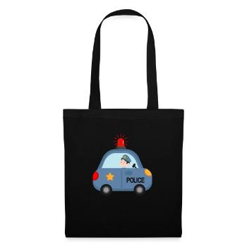 Police Police Commissioner Blue Lights - Sac en tissu - noir - Devant