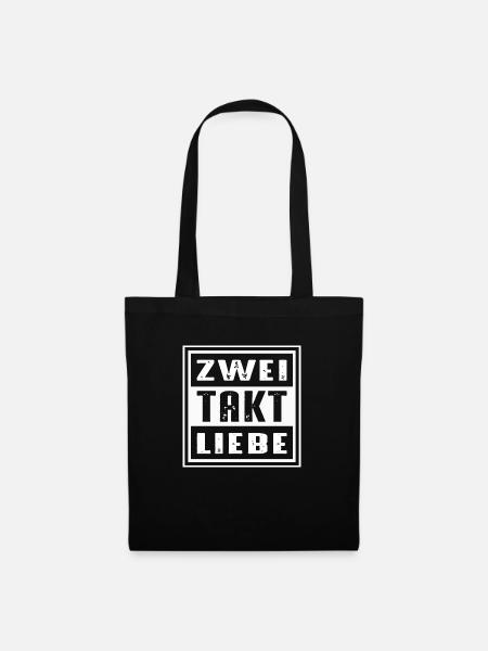 Zwei Takt Liebe - Stoffbeutel - Schwarz