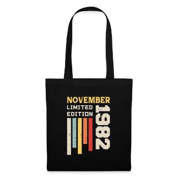 November 1982 Birthday Gift - November 1982 - Tote Bag - black - Front