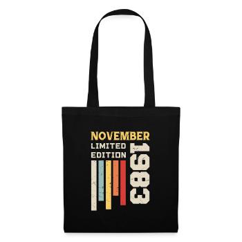 Novembre 1983 Cadeau Anniversaire - Novembre 1983 - Sac en tissu - noir - Devant