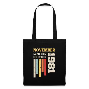 Novembre 1981 Cadeau Anniversaire - Novembre 1981 - Sac en tissu - noir - Devant