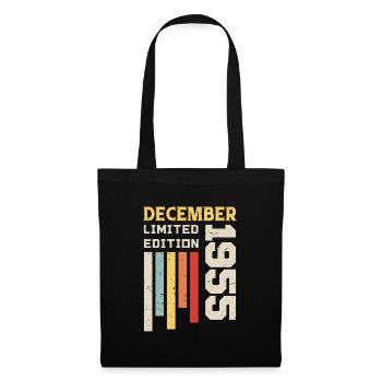 Décembre 1955 Cadeau Anniversaire - Décembre 1955 - Sac en tissu - noir - Devant