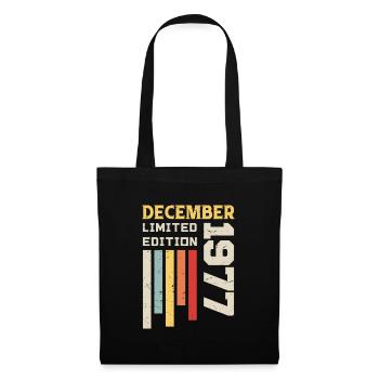 December 1977 - December 1977 Anniversary Gift - Tote Bag - black - Front