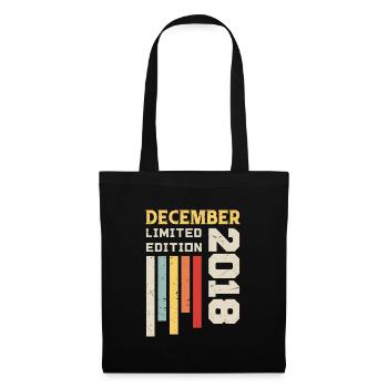 Décembre 2018 - Cadeau anniversaire Décembre 2018 - Sac en tissu - noir - Devant