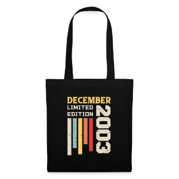 Décembre 2003 - Cadeau anniversaire Décembre 2003 - Sac en tissu - noir - Devant