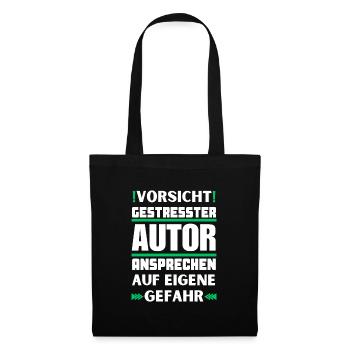Don't address stressed author! - Tote Bag - black - Front