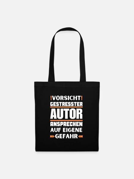 Ikke nær deg en stresset forfatter! - Stoffveske - svart