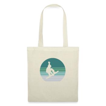 Snowboarder Wintersport Schnee - Stoffbeutel - Natur - Vorne