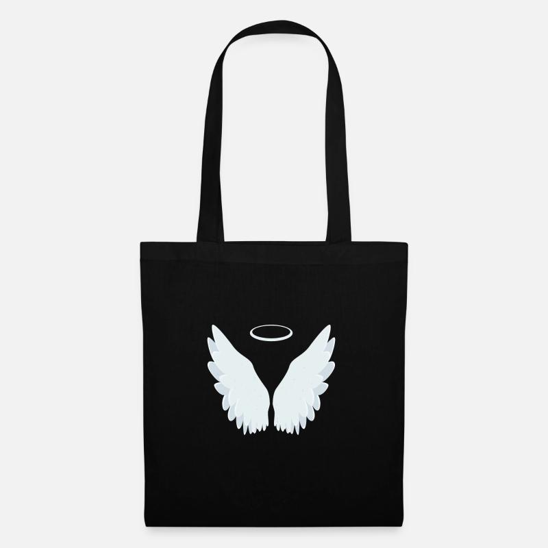 Ailes d'ange - Sac en tissu - noir
