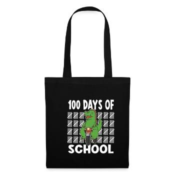 100 Days Of School Dinosaur Guitar Star - Tote Bag - black - Front