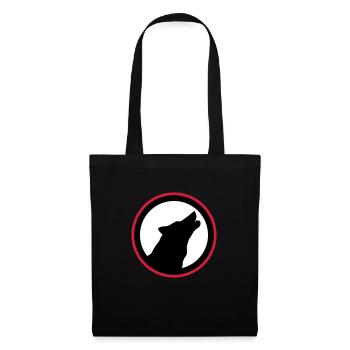 Heulender Wolf - Stoffbeutel - Schwarz - Vorne