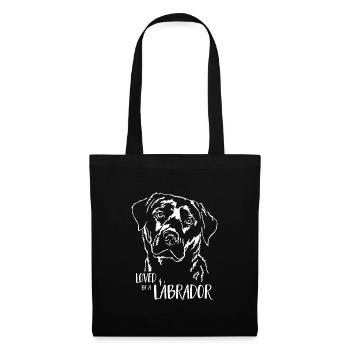 LABRADOR Labbi aimé par un Labrador disant Wilsigns - Sac en tissu - noir - Devant