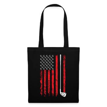 Golf USA Flag Golfeur - Sac en tissu - noir - Devant