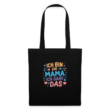 Mama Muttertag Geschenk Beste Mama Baby - Stoffbeutel - Schwarz - Vorne