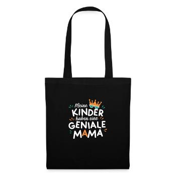 Beste Mama Muttertag Geburtstag Weihnachten Baby - Stoffbeutel - Schwarz - Vorne