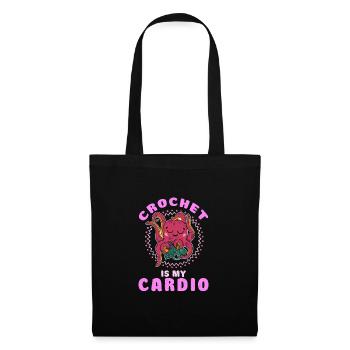 Knitting Knitter Crochet Wool Yarn Crochet Hook - Tote Bag - black - Front