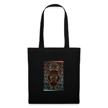 Masque Afrique Histoire afro africaine - Sac en tissu - noir - Devant