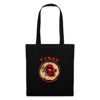 Japanische Tengu Hannya Kitsune Maske - Stoffbeutel - Schwarz - Vorne