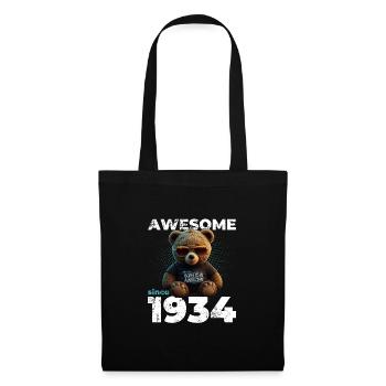 90th Birthday Original 1934 Vintage 1934 Bear Cute - Tote Bag - black - Front