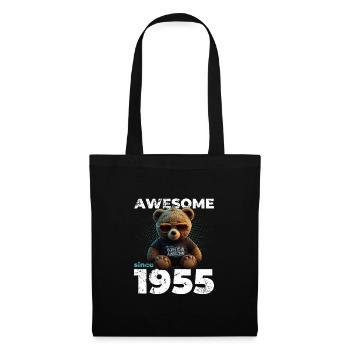 70th Birthday Original 1955 Vintage 1955 Bear Cute - Tote Bag - black - Front