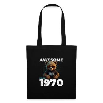 55. Geburtstag Original 1970 Jahrgang 1970 Bär süß - Stoffbeutel - Schwarz - Vorne