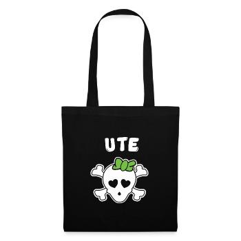 Pirate Ute Design pour les filles et les femmes - Sac en tissu - noir - Devant