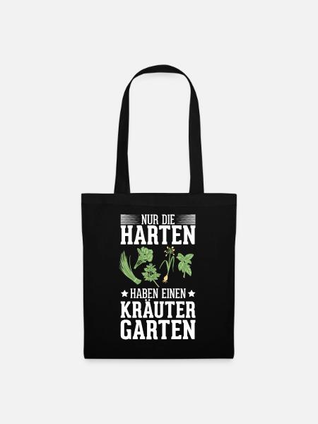 Die Harten Haben Kräutergarten Gartenarbeit - Stoffbeutel - Schwarz