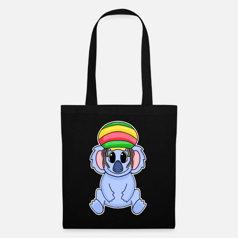 Rasta Koala - Stoffbeutel - Schwarz
