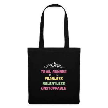 Trail Runner - Intrépide. Implacable. Imparable. - Sac en tissu - noir - Devant