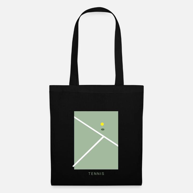 Tennis Art - Stoffbeutel - Schwarz