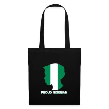 Nigéria Nigérian Afrique Flag Fierté I Cadeau - Sac en tissu - noir - Devant