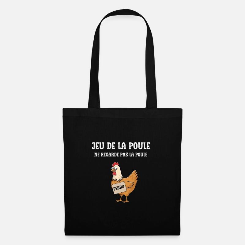 jeu de la poule - Sac en tissu - noir