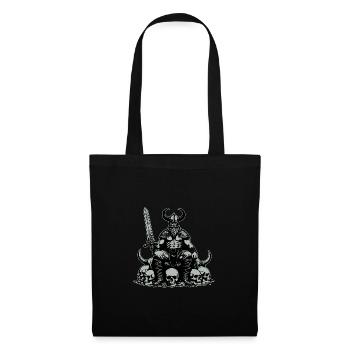 Vikings with swords and many skulls - Tote Bag - black - Front