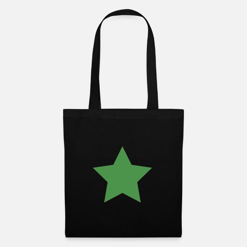 Vert étoile - Sac en tissu - noir