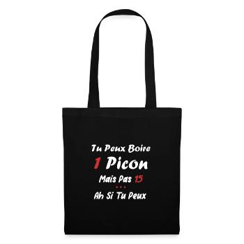 Tu peux noire un picon - Sac en tissu - noir - Devant