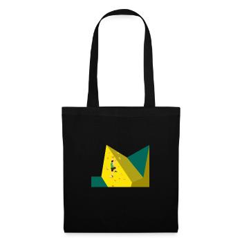 Klettern, bouldern, Sportklettern, Kletterwand - Stoffbeutel - Schwarz - Vorne